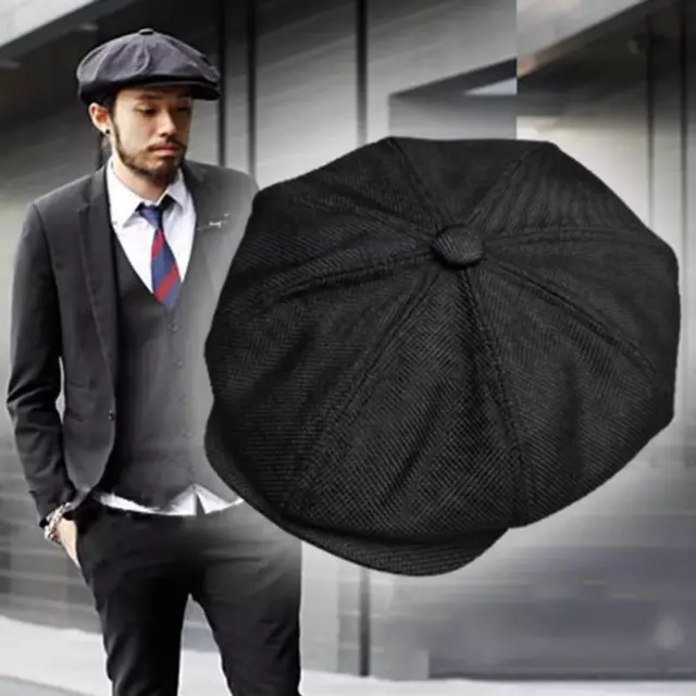 Gorro Informal Para Hombre Boina Estilo Salvaje Octogonal Primavera Otoño Unise