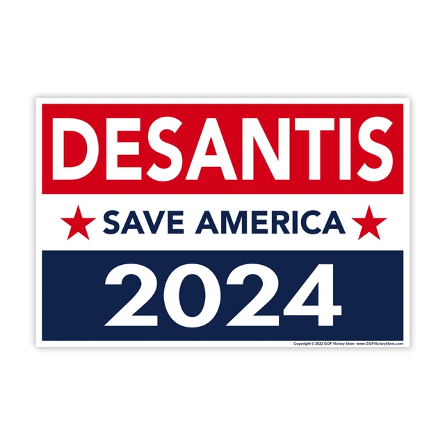 Politica da Campo Firmare W/Paletti Ron Desantis 2024 Save America