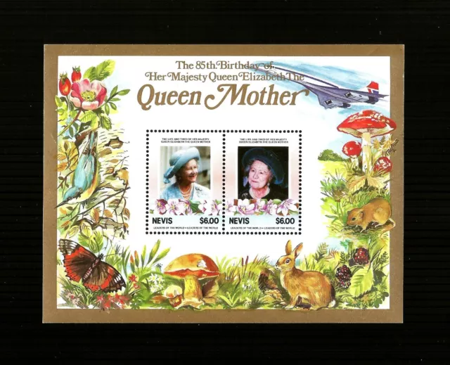 NEVIS: 1985 Queen Mother's Birthday  M/Sheet M/M