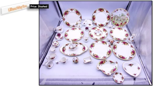 Vintage Royal Albert Old Country Roses Bone China Plates & Ornaments 1st Quality