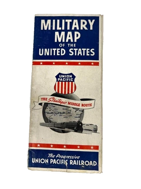 VINTAGE UNION PACIFIC Railroad - Vintage Union Pacific Railroad Military Map Of The.webp