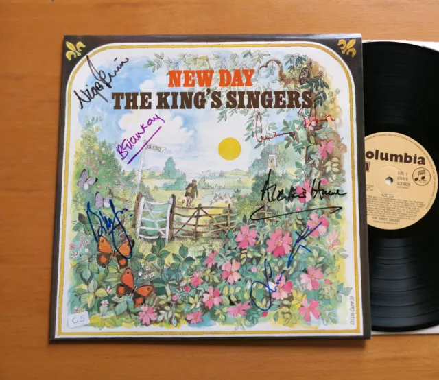 New Day The King's Singers *SIGNED* Autographed Vinyl 1980 EMI SCX 6629