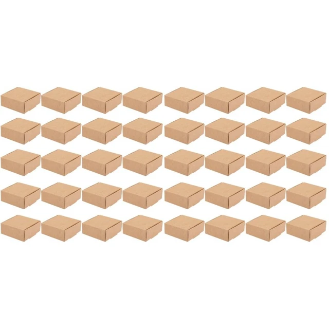 PH PandaHall – 30 Scatoline Regalo Rosse Con Coperchio, 6.5x6.5x3 Cm, In Carta Riciclabile, Per Bomboniere, Gioielli, Caramelle, Fai Da Te
