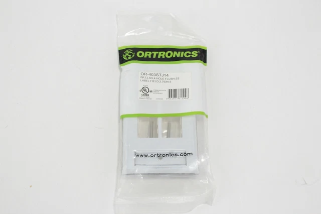 Ortronics 4 Hole FP TJ SG TracJack Stainless Steel, 1-Gang 4-Port Faceplate