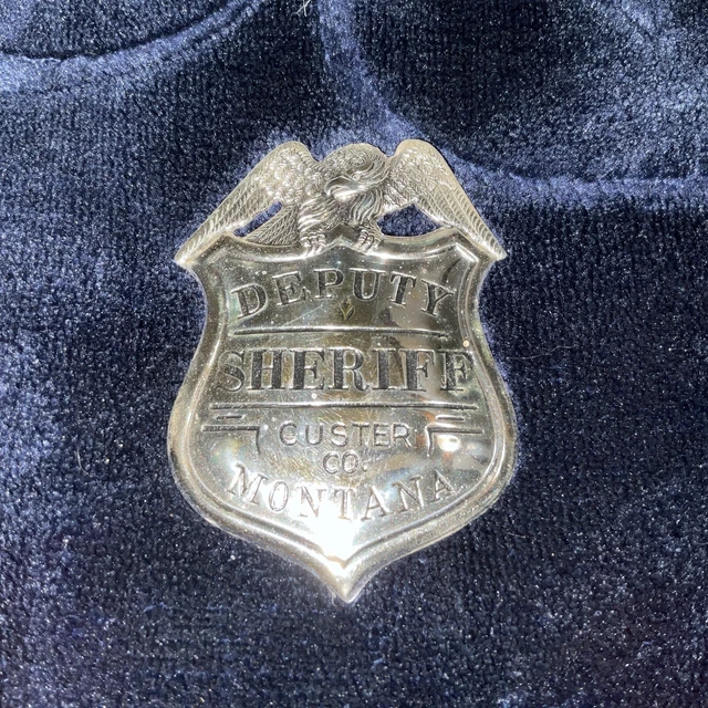 Franklin Mint Sterling Silver Badge Deputy Sheriff Custer Co. Montana