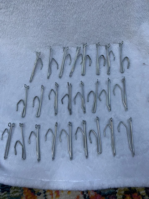 Vintage 3" Slip On Drapery Curtain Hooks Pinch Pleat Drape Package Of 25 Pins