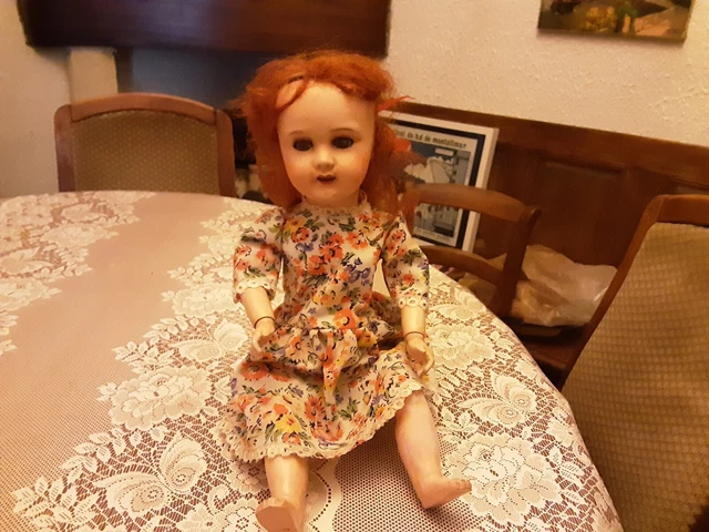 IDEAL DOLL : Petite poupée en caoutchouc, yeux mobile, bouche ouverte