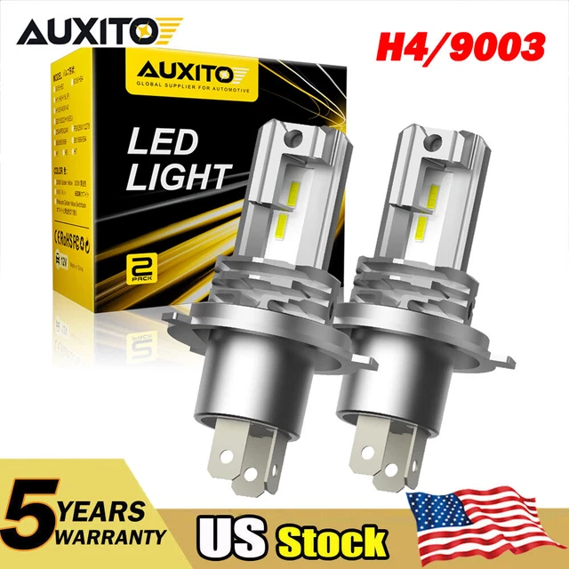 2x H4 9003 LED Headlight Bulbs Kit High Low Beam Super Bright Ultra Xenon White