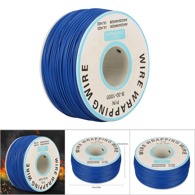 (Blau)Kupferdraht 1 Rolle Kupferdraht Litze 30AWG Kabel Kupferkabel✈