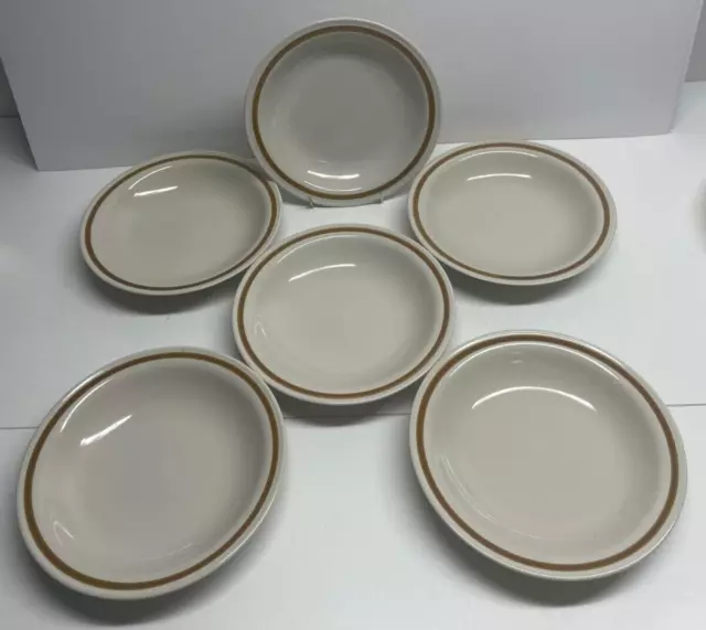 Mountain Wood Stoneware Vanilla Spice Soup Platespasta Bowls Set of 6 ( G67/b)