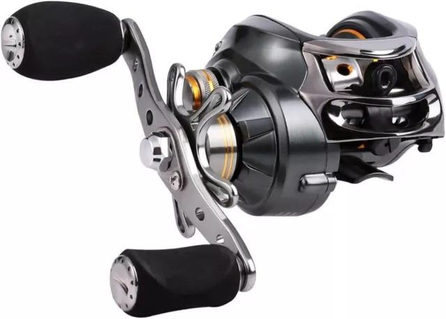 Baitcasting Fishing Reel 11+1 Shielded Bearings 18LB Carbon Fibre Right Handed