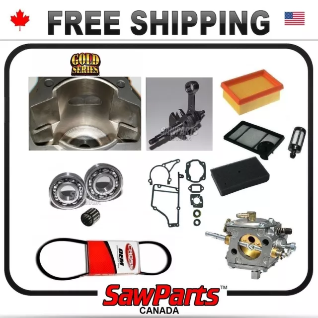 Fits STIHL TS400 CYLINDER PISTON CRANKSHAFT CARBURETOR Nikasil OVERHAUL KIT