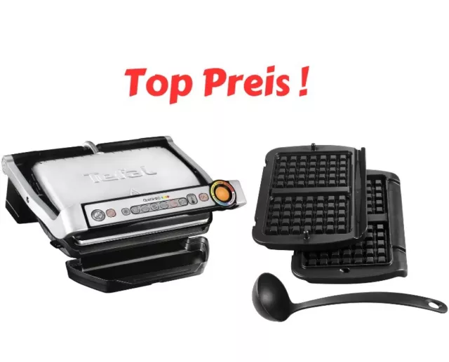 Tefal GC716D12 OptiGrill+ Kontaktgrill inkl. Waffelplatten