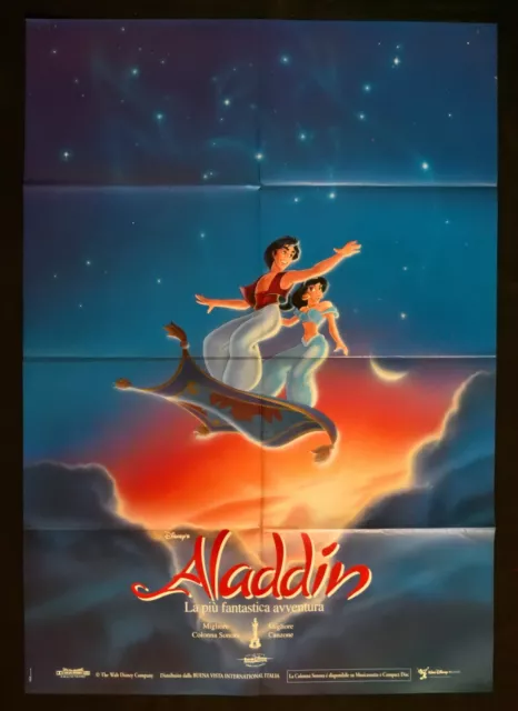 Manifesto ALADDIN Walt Disney Orient Animation Genio Lampe A262