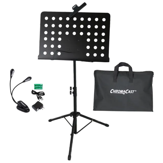 ChromaCast CC-PS-MSTAND-KIT-1 Series Metal Music Stand Performance Pack & Light