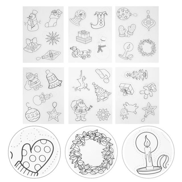 12 Pcs White Bops Christmas Shrink Film Child Handmade Material