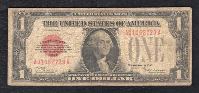 Fr. 1500 1928 $1 One Dollar Red Seal Legal Tender United States Note (G)