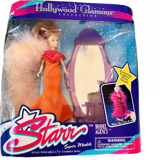Hollywood Glamour Super Model Starr #41653 6”  Doll Amber + Play Set RARE 1996
