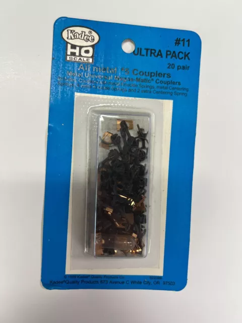 Kadee #11 Ultra Bulk Pack HO Scale 20 pair #5 (NO.5®) Metal Couplers