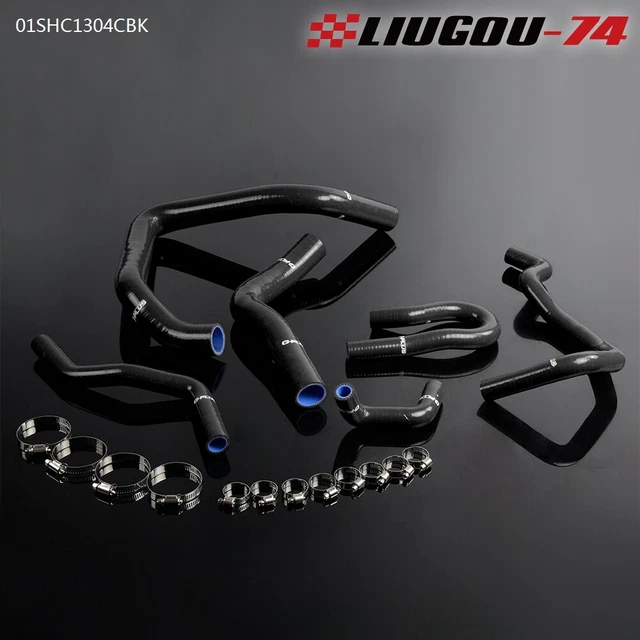 9pc Silicone Radiator Hose Kit For Honda D15 D16 SOHC (EG/EK 1992-2000) - Red/Black/Blue