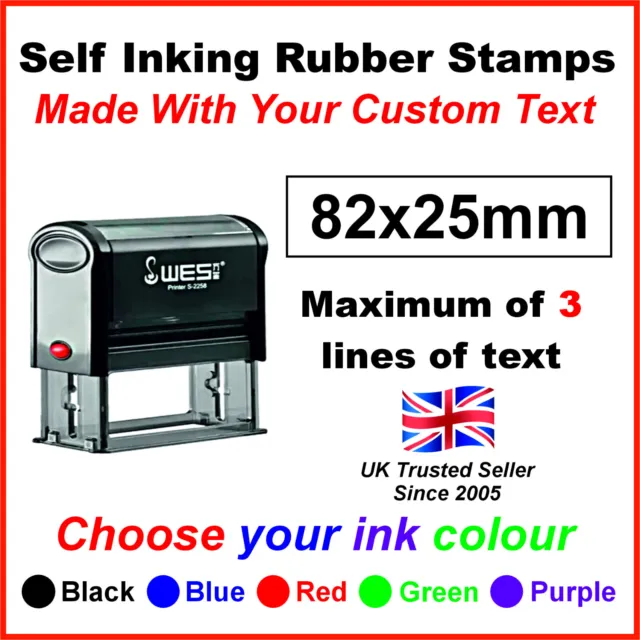 Personalised Name And Address Self Inking Rubber Stamp Garage Service Mechanic