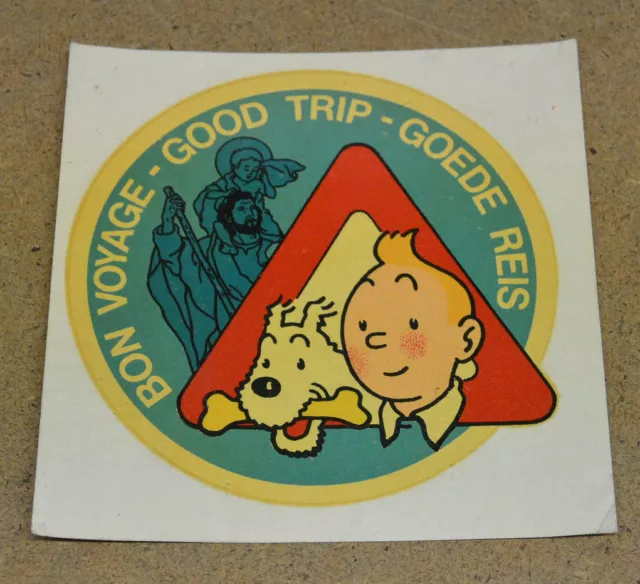 Herge - Tintin - Decalcomanie - Bon Voyage / Good Trip ( Tbe )