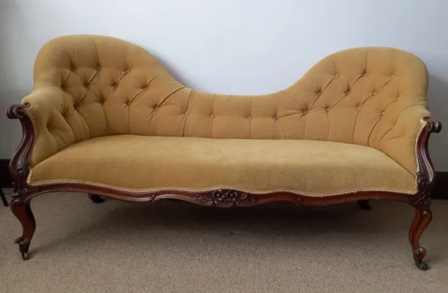 Antique Double Spoon Back Sofa