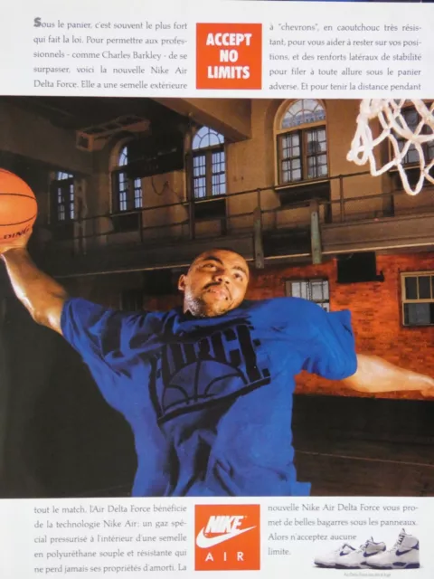 1989 PRESS ADVERTISEMENT NIKE AIR DELTA FORCE LOW SHOE - Basketball