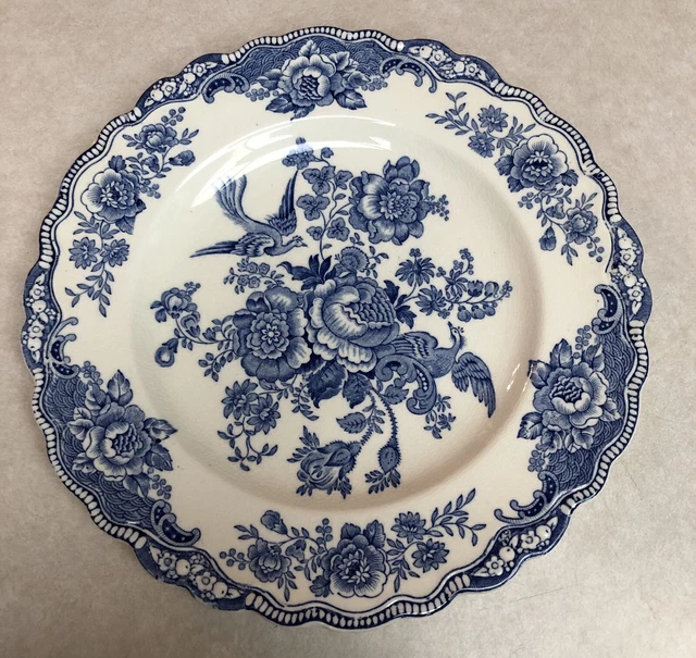 1 Bristol Crown Ducal England Blue 10” Dinner Plate No 762055