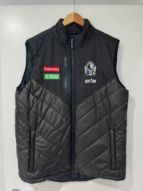 AFL On Field Team Gear Quilted Puffer Zip Vest Green Black Size 3XL