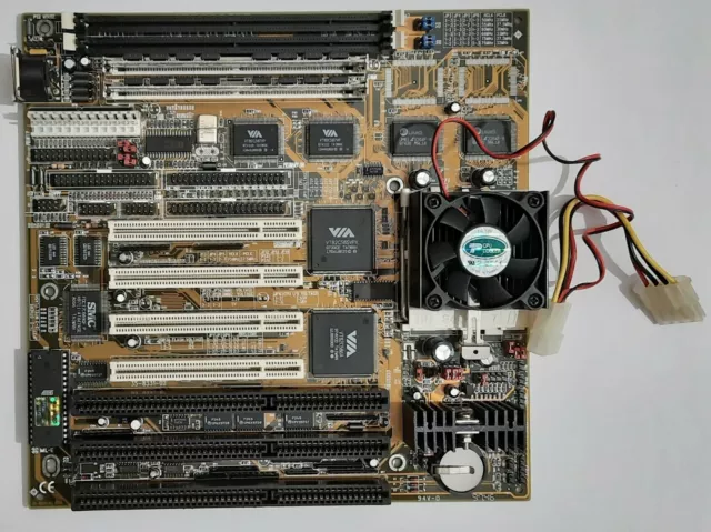 PCPartner VIB800DS Sockel 7 ISA Mainboard + Intel Pentium MMX 200MHz + 32MB RAM
