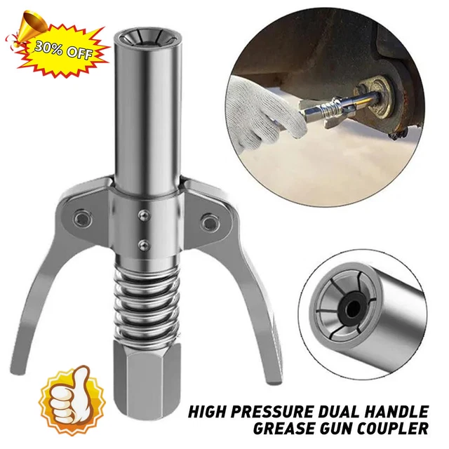 High Pressure Dual Handle Grease Gun Coupler DIY