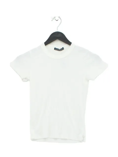 BRANDY MELVILLE WOMEN'S T-Shirt S White 100% Cotton Short Sleeve Crew Neck  Basic £15.60 - PicClick UK