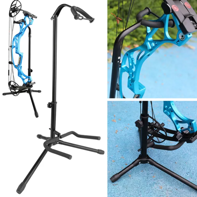 Compound Bow Stand Foldable Bracket Holder Rack Archery Protector Hunting Target