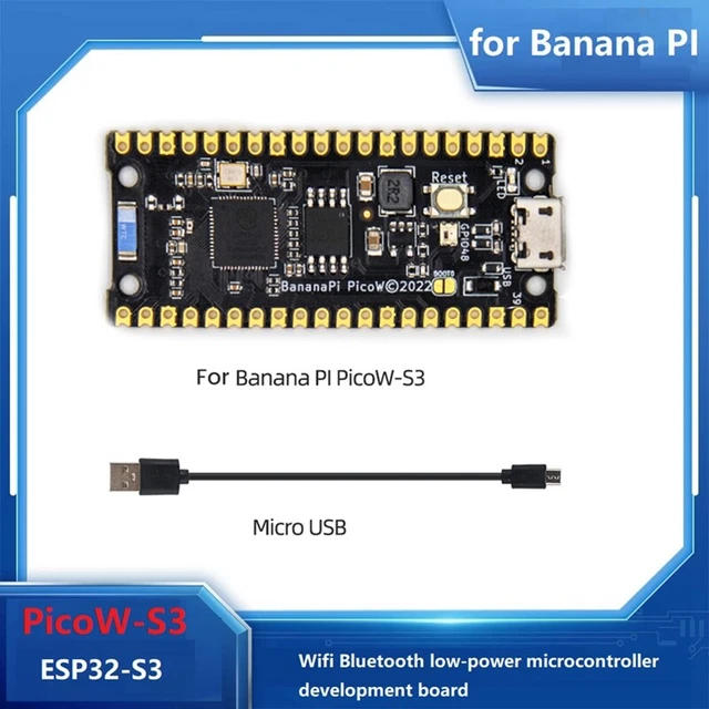 Scheda di sviluppo per Banana Pi BPI Pico W-S3 + set cavi micro USB ESP32-S V7T6