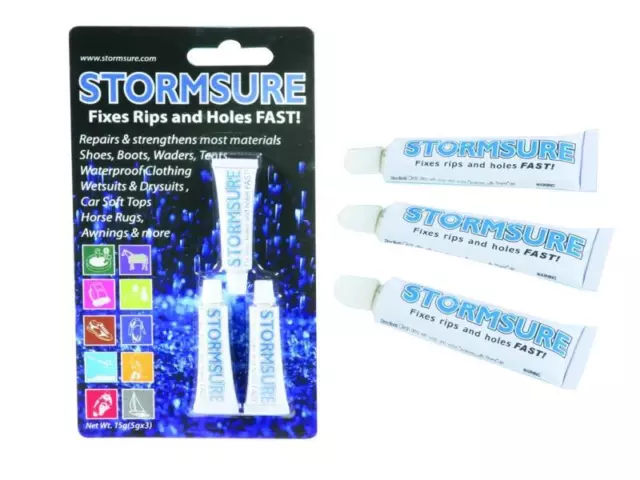 Stormsure Awning Tent Repair Adhesive 5g Tube x 3 Caravan Motorhome Camping