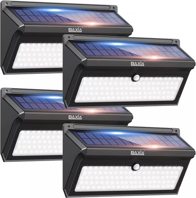 BAXIA TECHNOLOGY Solar Lights Outdoor Waterproof 100 LED Wireless Security