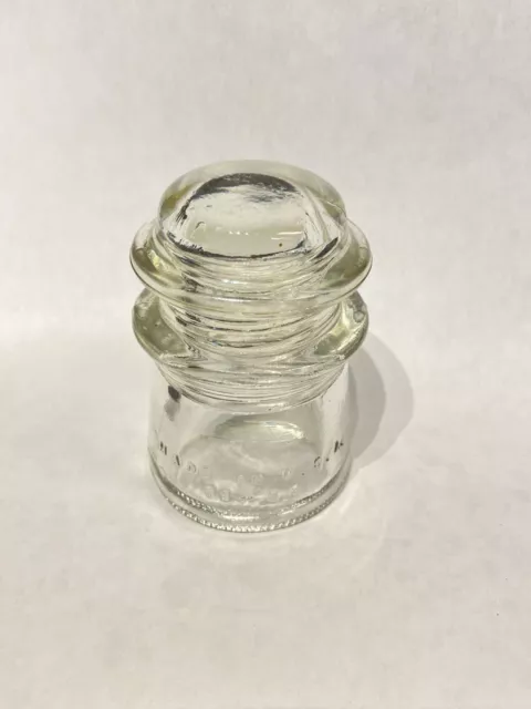 Hemingray-vintage clear glass INSULATOR NO. 9- Made in USA 11-56