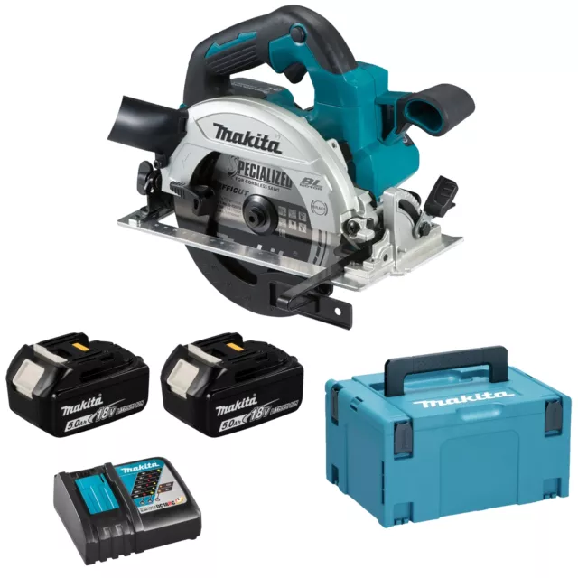 MAKITA DHS660Z Sierra Circular Pila 165mm 18V Brushless Kit 2x5, 0Ah Makpac