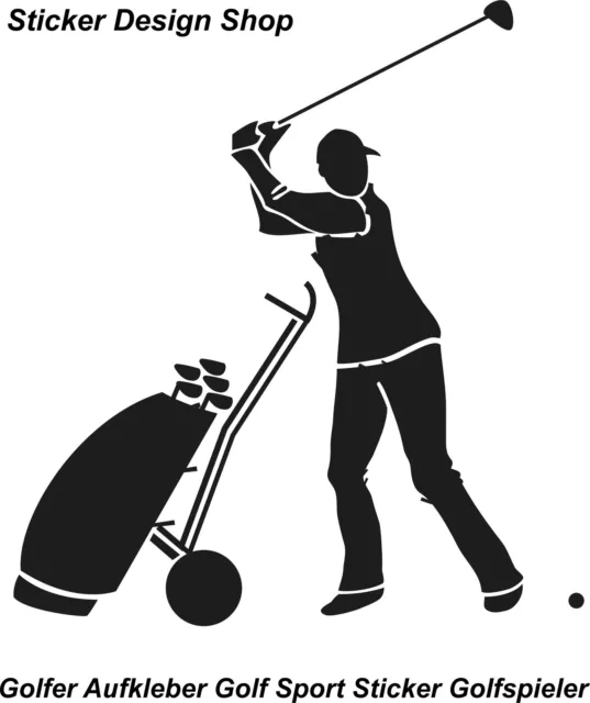 Golfer Golfspieler Autoaufkleber Golf Sport Laptop Aufkleber Sticker Wandtattoo