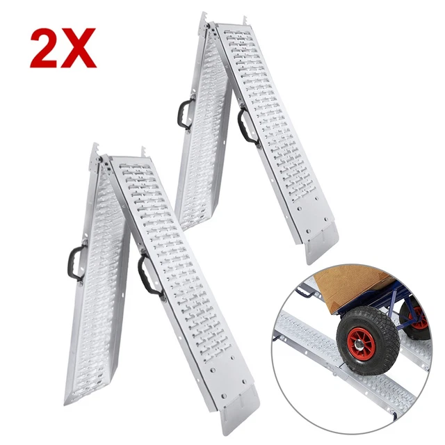 2 x rampa di sollevamento rampa di carico rampa di carico binari di accesso 400 kg rampa pieghevole nuova