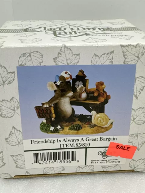 Charming Tails Friendship Is Always A Great Bargain 83/810 Figurine Fitz & Floyd