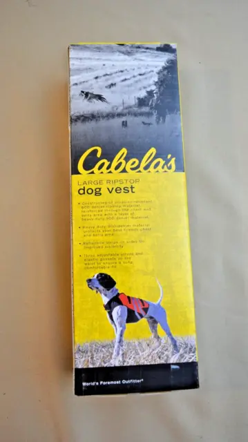 Cabelas Ripstop Dog Vest Size Large 30-45 pounds Blaze Orange
