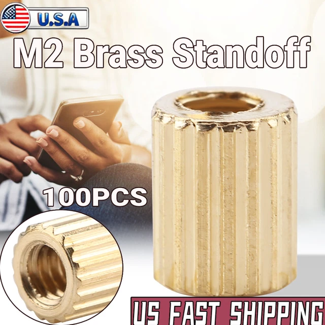 100X M2 Female Brass Threaded Column Standoff Support Spacer Pillar For Camera
