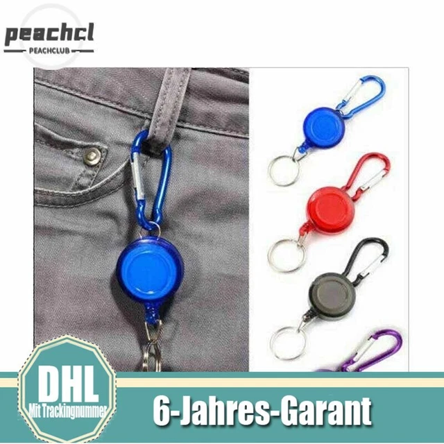 4 Pcs Skipasshalter Ausweisjojo Schlüssel-Jojo Karabiner Ausweishalter