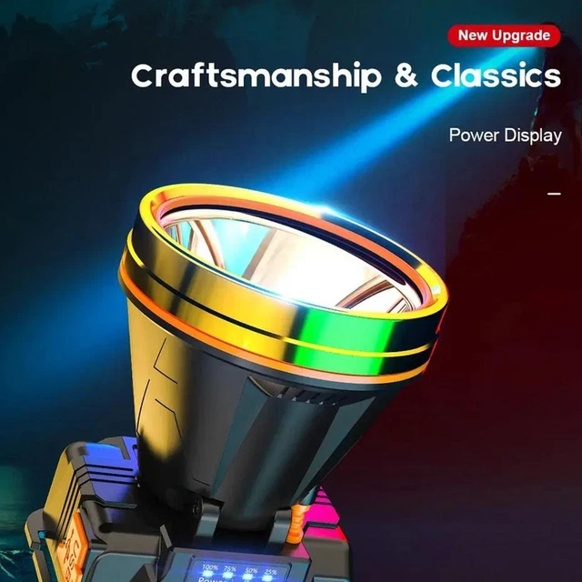 Lampada Frontale Ricaricabile 18000LM - 8 Modalità, USB | Impermeabile | Per Sport E Lavoro - Foto 3