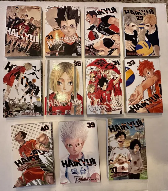 Haikyu English Manga Lot of 11 Books Volumes 29 30 31 32 33 34 35 36 37    39 40