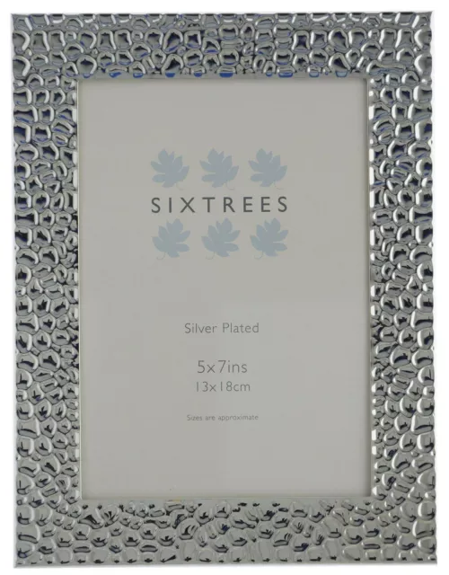 Embossed Silver Plated 7 x 5 inch Photo Frame. Sixtrees Williams