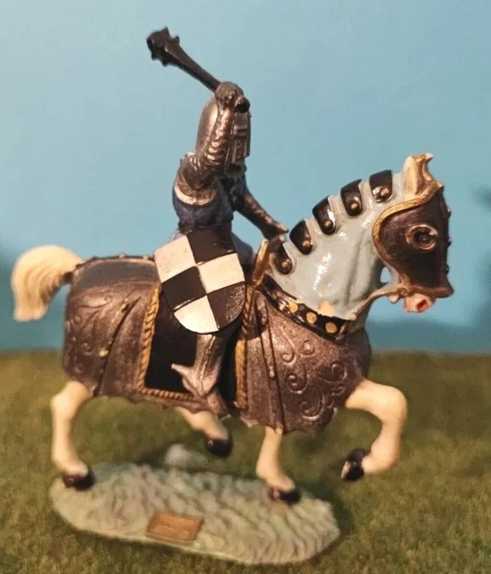 STARLUX ancien (socle moulé): Moyen-Âge chevalier noir avec