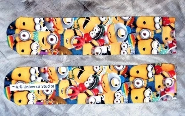 6 X Pairs Kids Size 11 - 4 Official Licensed Minion Socks From Universal Studios